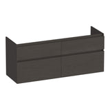 BRAUER Delight onderkast 120 met 4 softclose lades greeploos en 2 sifon uitsparingen Timber Anthracite OK-DL120-4TA