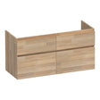 BRAUER Delight onderkast 120 met 4 softclose lades greeploos en 2 sifon uitsparingen vingerlas eiken grijs OK-DL120-4VEG