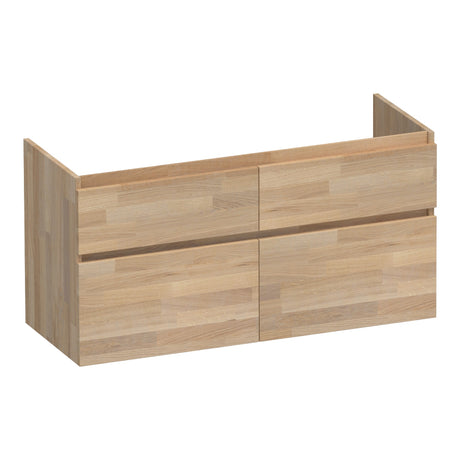 BRAUER Delight onderkast 120 met 4 softclose lades greeploos en 2 sifon uitsparingen vingerlas eiken grijs OK-DL120-4VEG