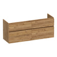 BRAUER Delight onderkast 140 met 4 softclose lades greeploos en 2 sifon uitsparingen Chateau OK-DL140CH