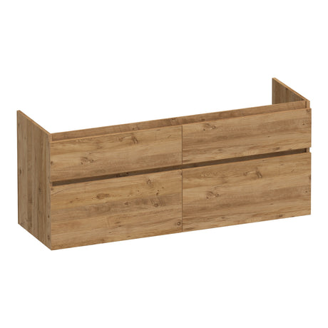 BRAUER Delight onderkast 140 met 4 softclose lades greeploos en 2 sifon uitsparingen Chateau OK-DL140CH