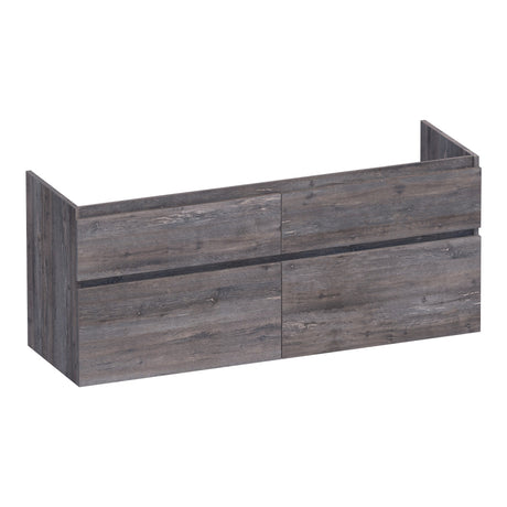BRAUER Delight onderkast 140 met 4 softclose lades greeploos en 2 sifon uitsparingen Driftwood OK-DL140DR