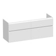 BRAUER Delight onderkast 140 met 4 softclose lades greeploos en 2 sifon uitsparingen mat wit OK-DL140MW