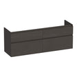 BRAUER Delight onderkast 140 met 4 softclose lades greeploos en 2 sifon uitsparingen Timber Anthracite OK-DL140TA