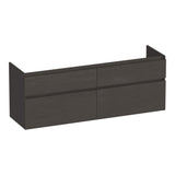 BRAUER Delight onderkast 140 met 4 softclose lades greeploos en 2 sifon uitsparingen Timber Anthracite OK-DL140TA