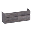BRAUER Delight onderkast 160 met 4 softclose lades greeploos en 2 sifon uitsparingen Driftwood OK-DL160DR