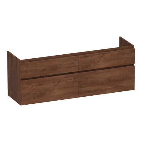 BRAUER Delight onderkast 160 met 4 softclose lades greeploos en 2 sifon uitsparingen Forest Cacao OK-DL160FC