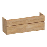 BRAUER Delight onderkast 160 met 4 softclose lades greeploos en 2 sifon uitsparingen Forest Tan OK-DL160FT