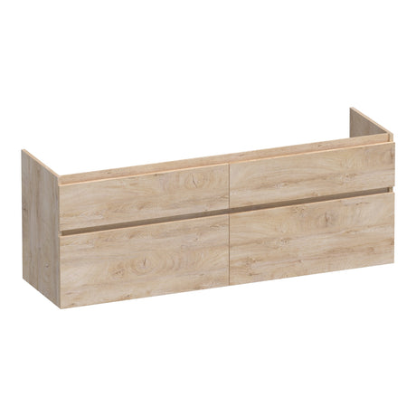 BRAUER Delight onderkast 160 met 4 softclose lades greeploos en 2 sifon uitsparingen Forest Wheat OK-DL160FW