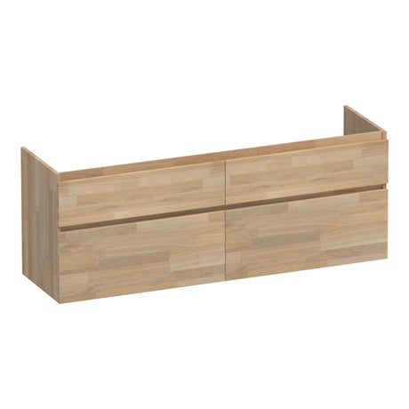 BRAUER Delight onderkast 160 met 4 softclose lades greeploos en 2 sifon uitsparingen vingerlas eiken grijs OK-DL160VEG