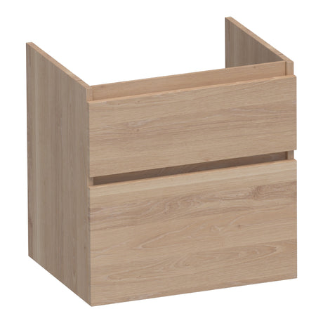 BRAUER Delight onderkast 60 met 2 softclose lades greeploos en 1 sifon uitsparing lamellen eiken naturel OK-DL60LEN