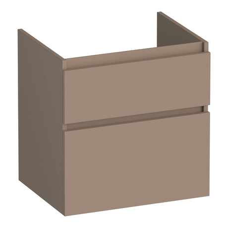 BRAUER Delight onderkast 60 met 2 softclose lades greeploos en 1 sifon uitsparing mat mokka OK-DL60MM