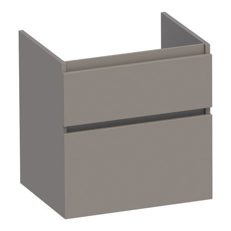 BRAUER Delight onderkast 60 met 2 softclose lades greeploos en 1 sifon uitsparing mat taupe OK-DL60MT