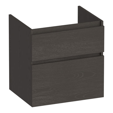 BRAUER Delight onderkast 60 met 2 softclose lades greeploos en 1 sifon uitsparing Timber Anthracite OK-DL60TA