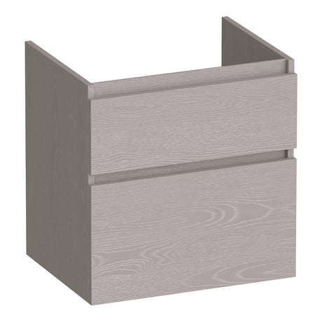 BRAUER Delight onderkast 60 met 2 softclose lades greeploos en 1 sifon uitsparing Timber Greige OK-DL60TE