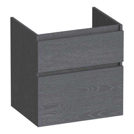 BRAUER Delight onderkast 60 met 2 softclose lades greeploos en 1 sifon uitsparing Timber Grey OK-DL60TG