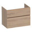 BRAUER Delight onderkast 80 met 2 softclose lades greeploos en 1 sifon uitsparing lamellen eiken naturel OK-DL80LEN