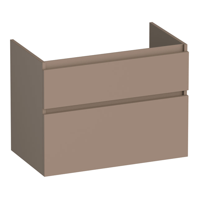 BRAUER Delight onderkast 80 met 2 softclose lades greeploos en 1 sifon uitsparing mat mokka OK-DL80MM