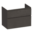 BRAUER Delight onderkast 80 met 2 softclose lades greeploos en 1 sifon uitsparing Timber Anthracite OK-DL80TA