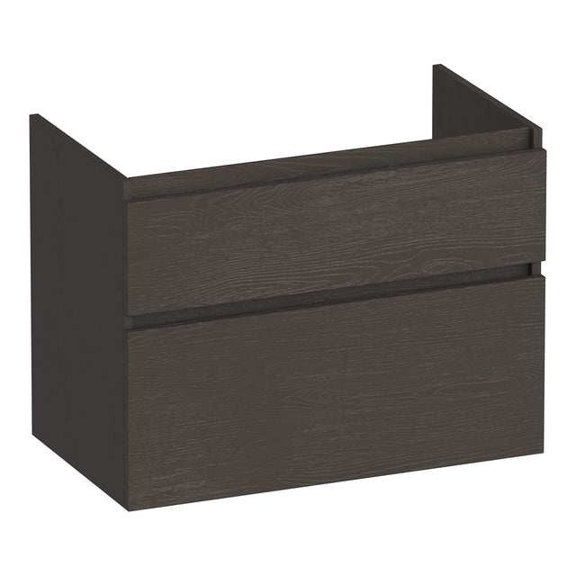 BRAUER Delight onderkast 80 met 2 softclose lades greeploos en 1 sifon uitsparing Timber Anthracite OK-DL80TA