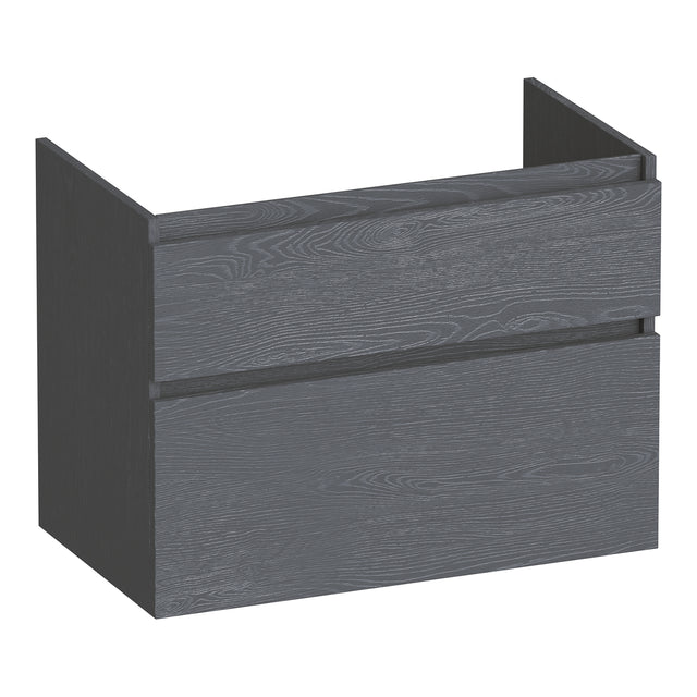 BRAUER Delight onderkast 80 met 2 softclose lades greeploos en 1 sifon uitsparing Timber Grey OK-DL80TG
