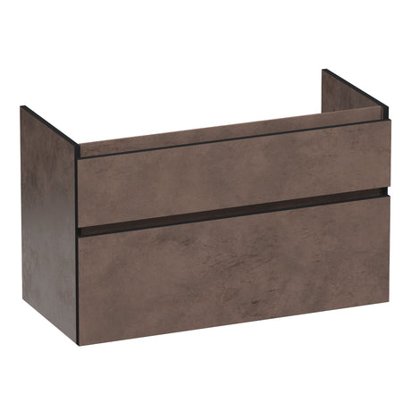 BRAUER Delight Edge onderkast 100 met 2 softclose lades greeploos en 1 sifon uitsparing Erosion OK-DLE100ER