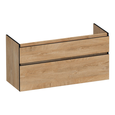 BRAUER Delight Edge onderkast 120 met 2 softclose lades greeploos en 2 sifon uitsparingen Forest Tan OK-DLE120-2FT