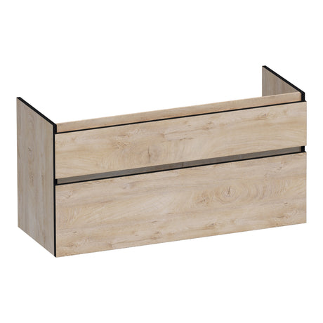 BRAUER Delight Edge onderkast 120 met 2 softclose lades greeploos en 2 sifon uitsparingen Forest Wheat OK-DLE120-2FW