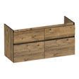 BRAUER Delight Edge onderkast 120 met 4 softclose lades greeploos en 2 sifon uitsparingen Chateau OK-DLE120-4CH