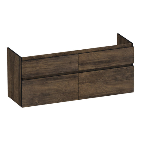 BRAUER Delight Edge onderkast 140 met 4 softclose lades greeploos en 2 sifon uitsparingen Grove OK-DLE140GR