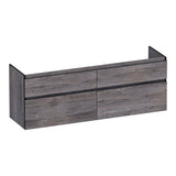 BRAUER Delight Edge onderkast 160 met 4 softclose lades greeploos en 2 sifon uitsparingen Driftwood OK-DLE160DR
