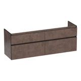 BRAUER Delight Edge onderkast 160 met 4 softclose lades greeploos en 2 sifon uitsparingen Erosion OK-DLE160ER