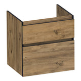 BRAUER Delight Edge onderkast 60 met 2 softclose lades greeploos en 1 sifon uitsparing Chateau OK-DLE60CH
