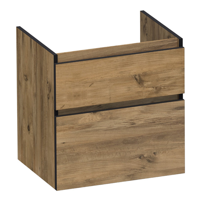 BRAUER Delight Edge onderkast 60 met 2 softclose lades greeploos en 1 sifon uitsparing Chateau OK-DLE60CH