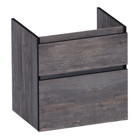 BRAUER Delight Edge onderkast 60 met 2 softclose lades greeploos en 1 sifon uitsparing Driftwood OK-DLE60DR