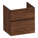 BRAUER Delight Edge onderkast 60 met 2 softclose lades greeploos en 1 sifon uitsparing Forest Cacao OK-DLE60FC