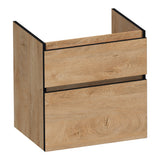 BRAUER Delight Edge onderkast 60 met 2 softclose lades greeploos en 1 sifon uitsparing Forest Tan OK-DLE60FT