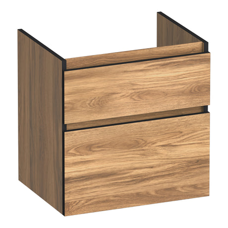 BRAUER Delight Edge onderkast 60 met 2 softclose lades greeploos en 1 sifon uitsparing Honey OK-DLE60HO