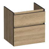 BRAUER Delight Edge onderkast 60 met 2 softclose lades greeploos en 1 sifon uitsparing Sunlit OK-DLE60SL