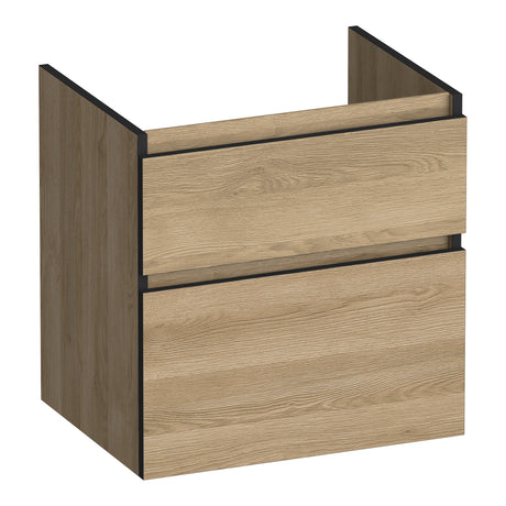 BRAUER Delight Edge onderkast 60 met 2 softclose lades greeploos en 1 sifon uitsparing Sunlit OK-DLE60SL