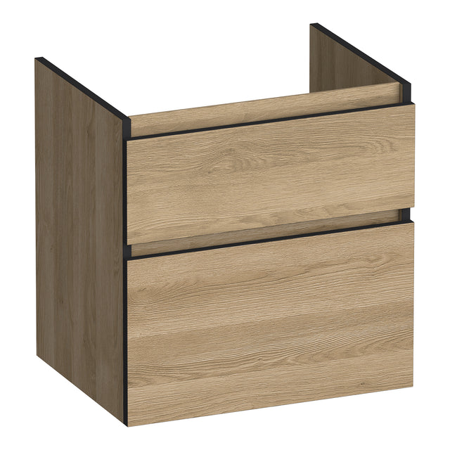 BRAUER Delight Edge onderkast 60 met 2 softclose lades greeploos en 1 sifon uitsparing Sunlit OK-DLE60SL