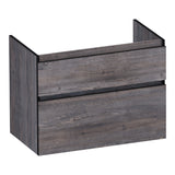 BRAUER Delight Edge onderkast 80 met 2 softclose lades greeploos en 1 sifon uitsparing Driftwood OK-DLE80DR