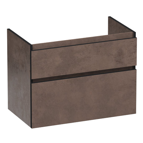 BRAUER Delight Edge onderkast 80 met 2 softclose lades greeploos en 1 sifon uitsparing Erosion OK-DLE80ER