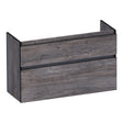 BRAUER Delight Edge onderkast ondiep 100 met 2 softclose lades greeploos en 1 sifon uitsparing Driftwood OK-DLEO100DR