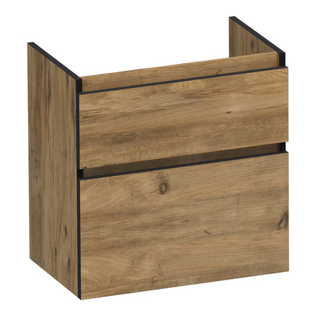 BRAUER Delight Edge onderkast ondiep 60 met 2 softclose lades greeploos en 1 sifon uitsparing Chateau OK-DLEO60CH
