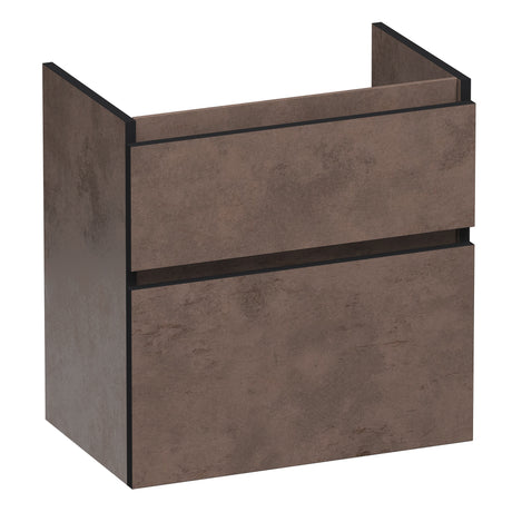 BRAUER Delight Edge onderkast ondiep 60 met 2 softclose lades greeploos en 1 sifon uitsparing Erosion OK-DLEO60ER