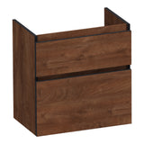 BRAUER Delight Edge onderkast ondiep 60 met 2 softclose lades greeploos en 1 sifon uitsparing Forest Cacao OK-DLEO60FC