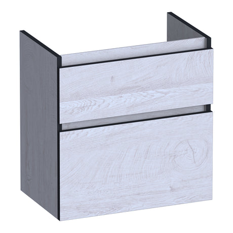 BRAUER Delight Edge onderkast ondiep 60 met 2 softclose lades greeploos en 1 sifon uitsparing Forest Seashell OK-DLEO60FS
