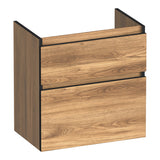 BRAUER Delight Edge onderkast ondiep 60 met 2 softclose lades greeploos en 1 sifon uitsparing Honey OK-DLEO60HO