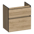 BRAUER Delight Edge onderkast ondiep 60 met 2 softclose lades greeploos en 1 sifon uitsparing Sunlit OK-DLEO60SL